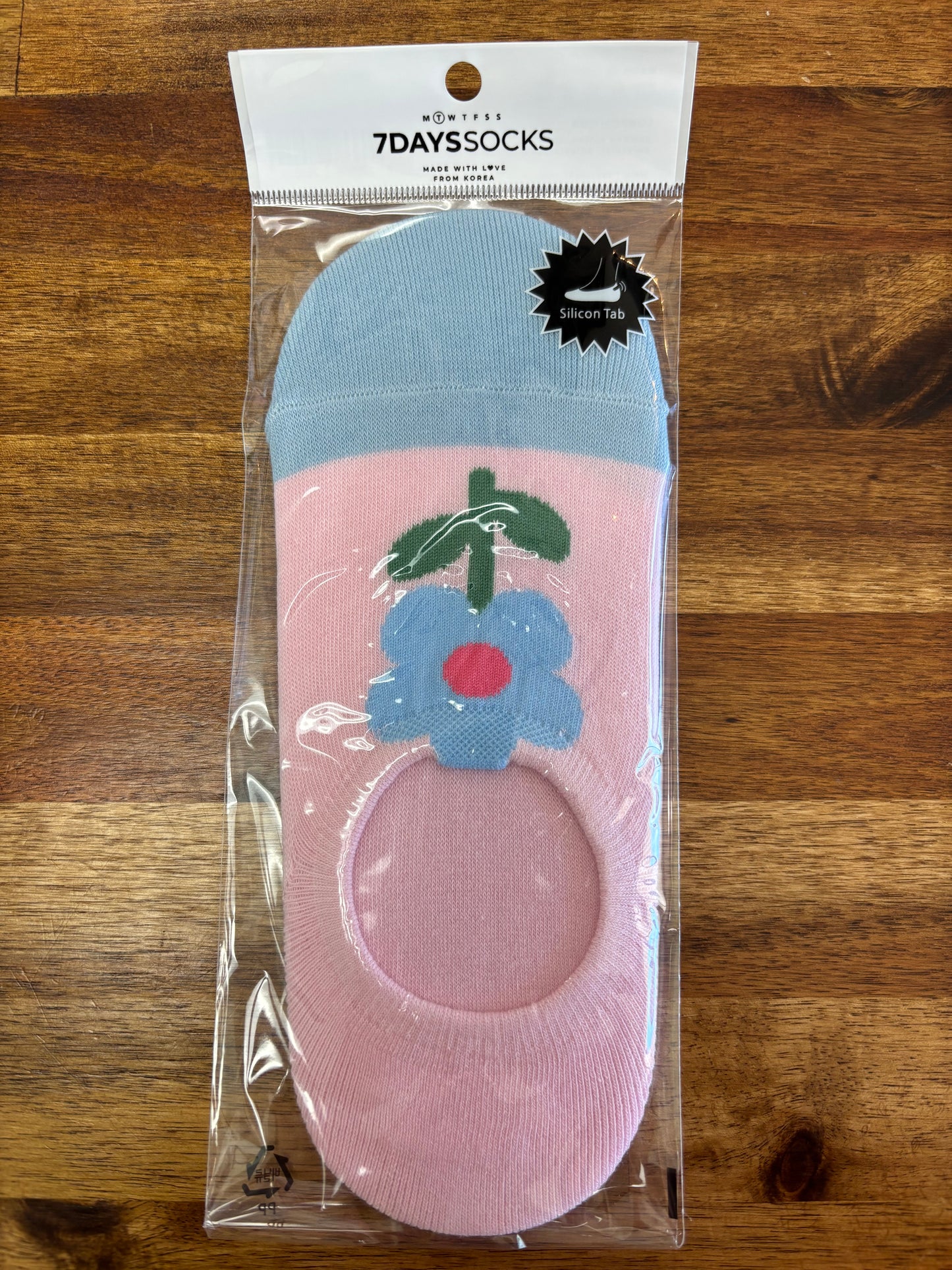 Pink/ Blue Daisy No Show