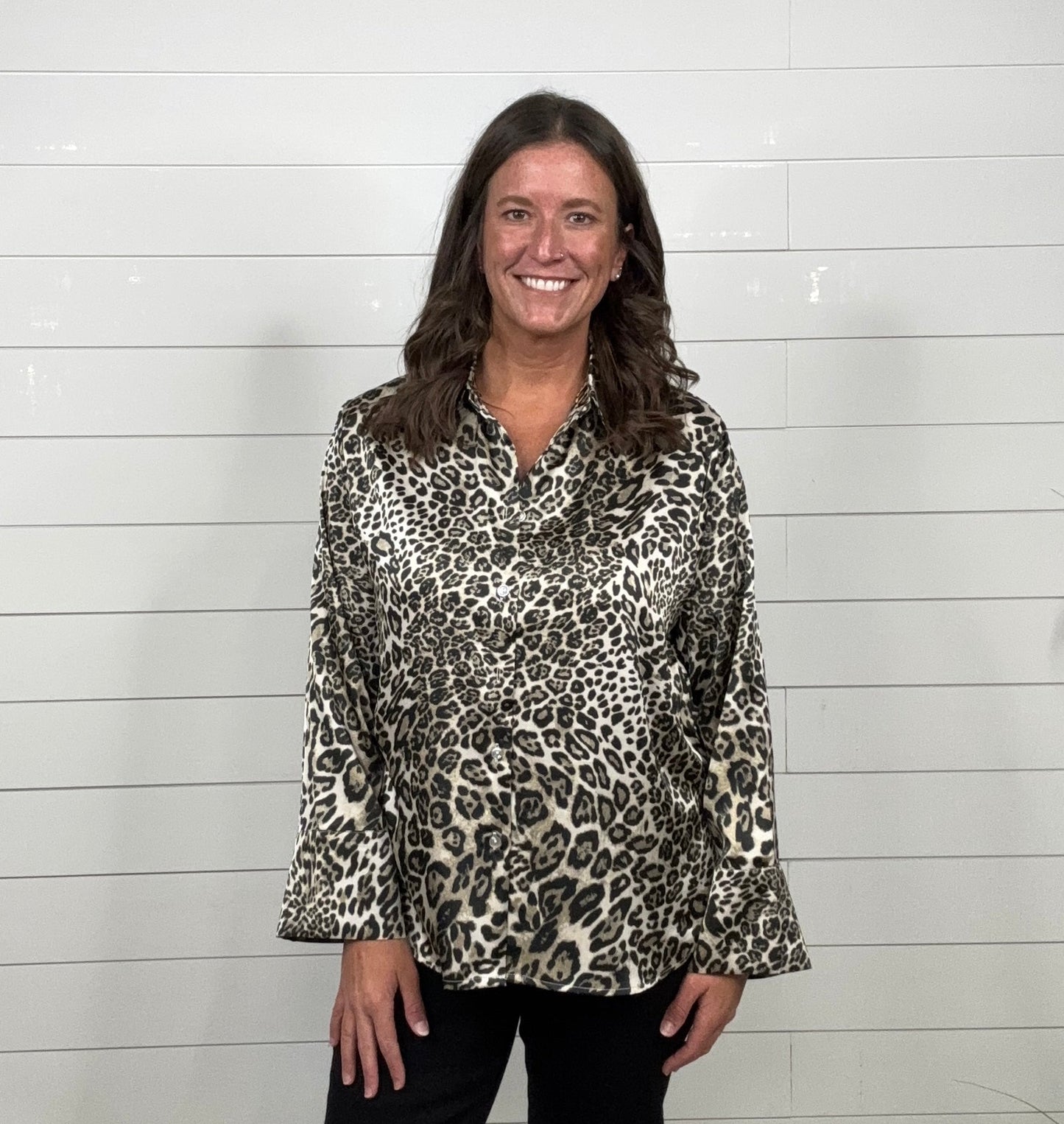 Leopard Button-Up