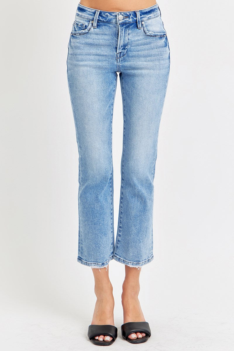 LR Crop Slim Straight Jeans