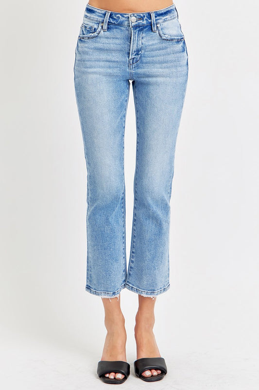 LR Crop Slim Straight Jeans