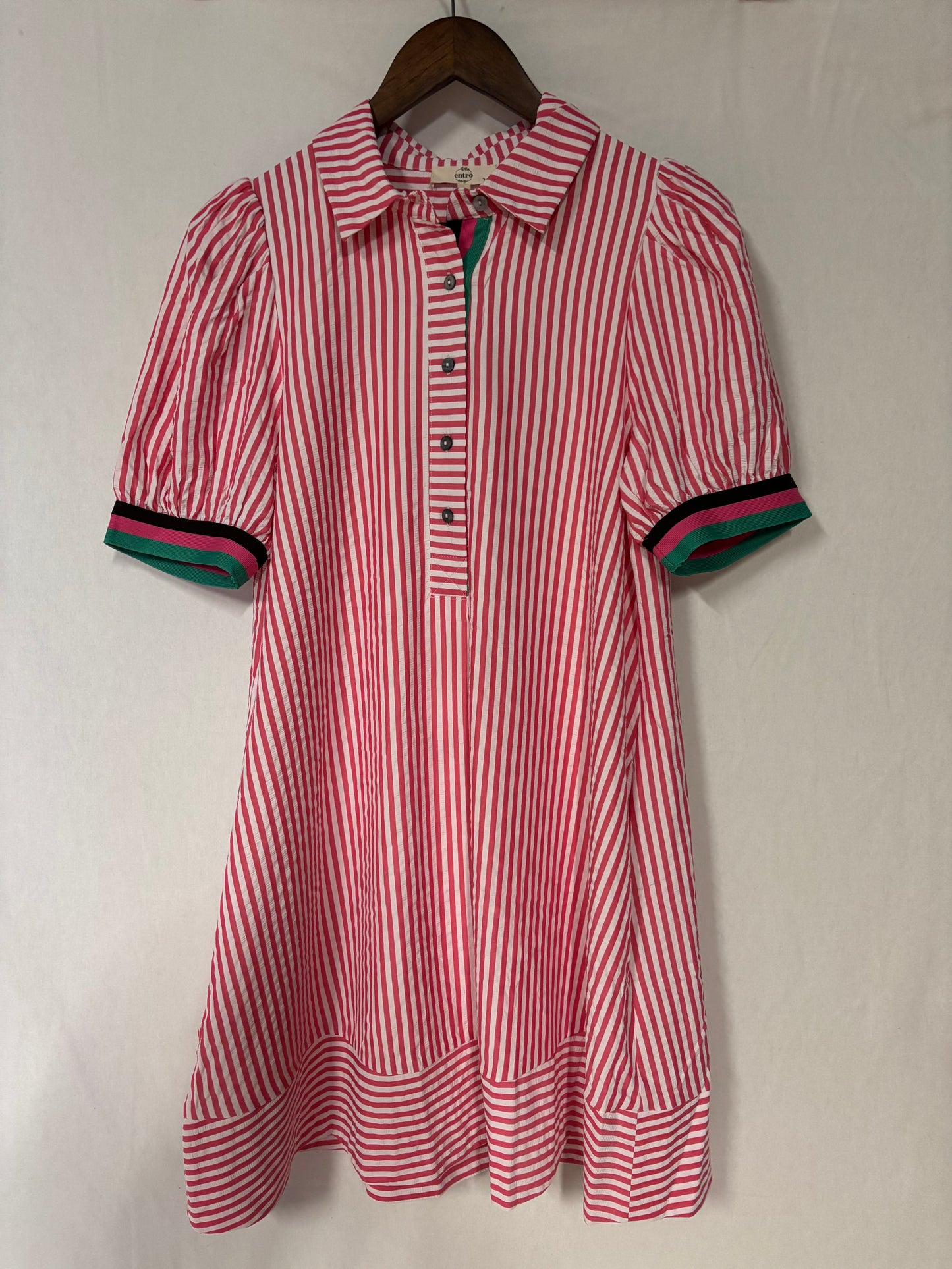 Pink Vertical Stripe Dress