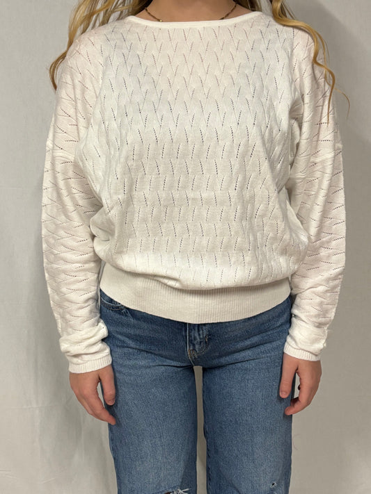 Cable Pointell Sweater