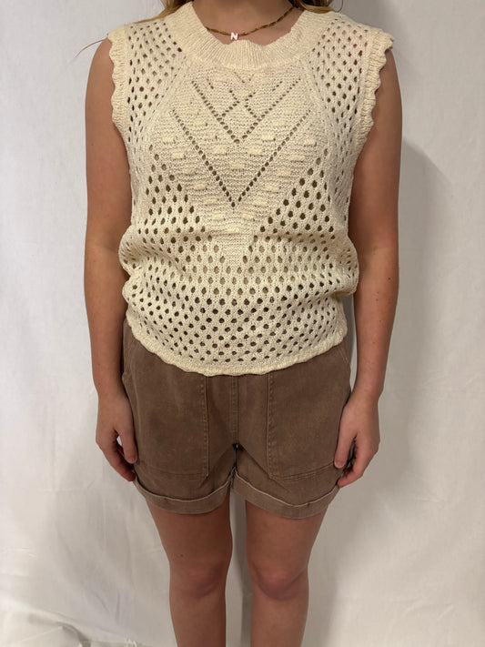 Pointelle Sweater Tank