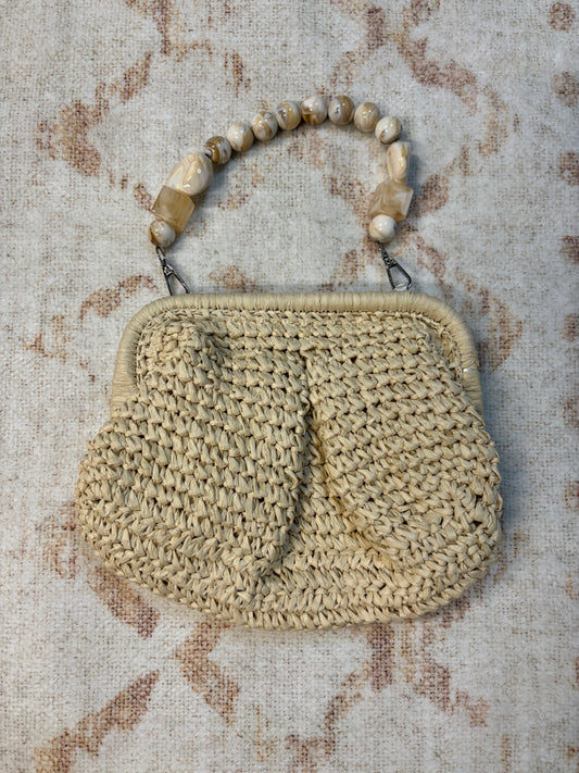 Beige Straw Bag