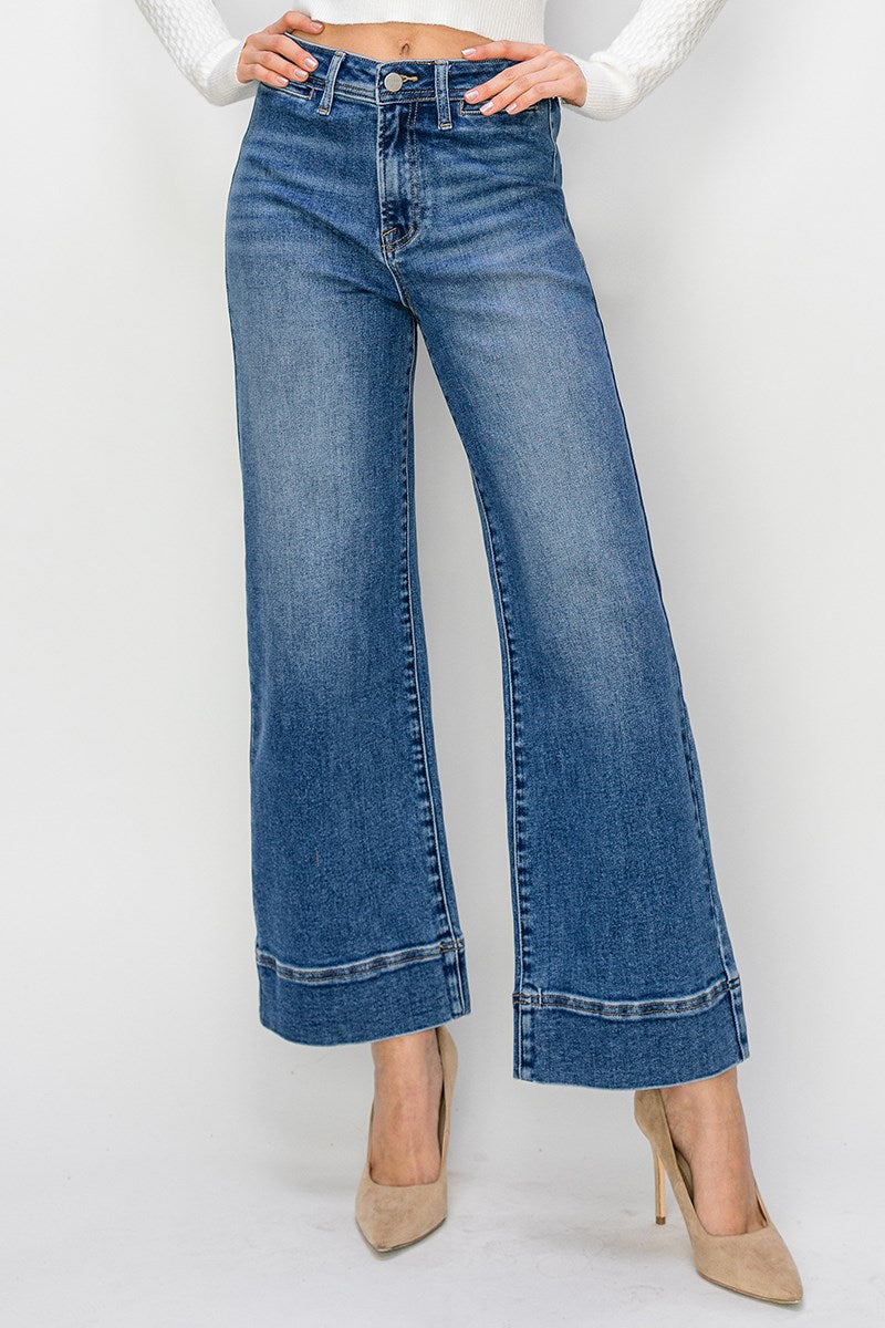 HR Crop Wide Jeans
