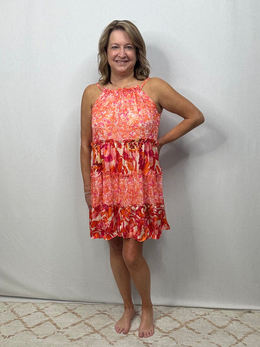 Coral Crush Mini Dress