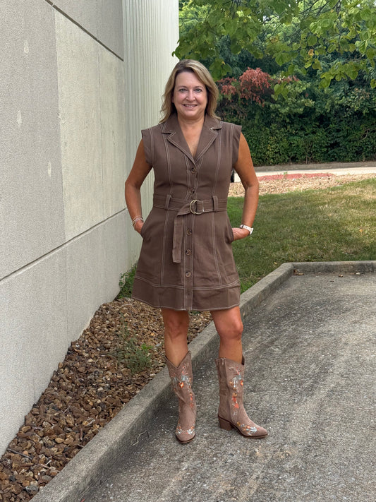 Mocha Utility Dress