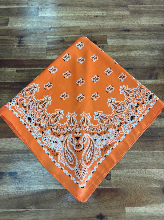 Orange Bandana Scarf