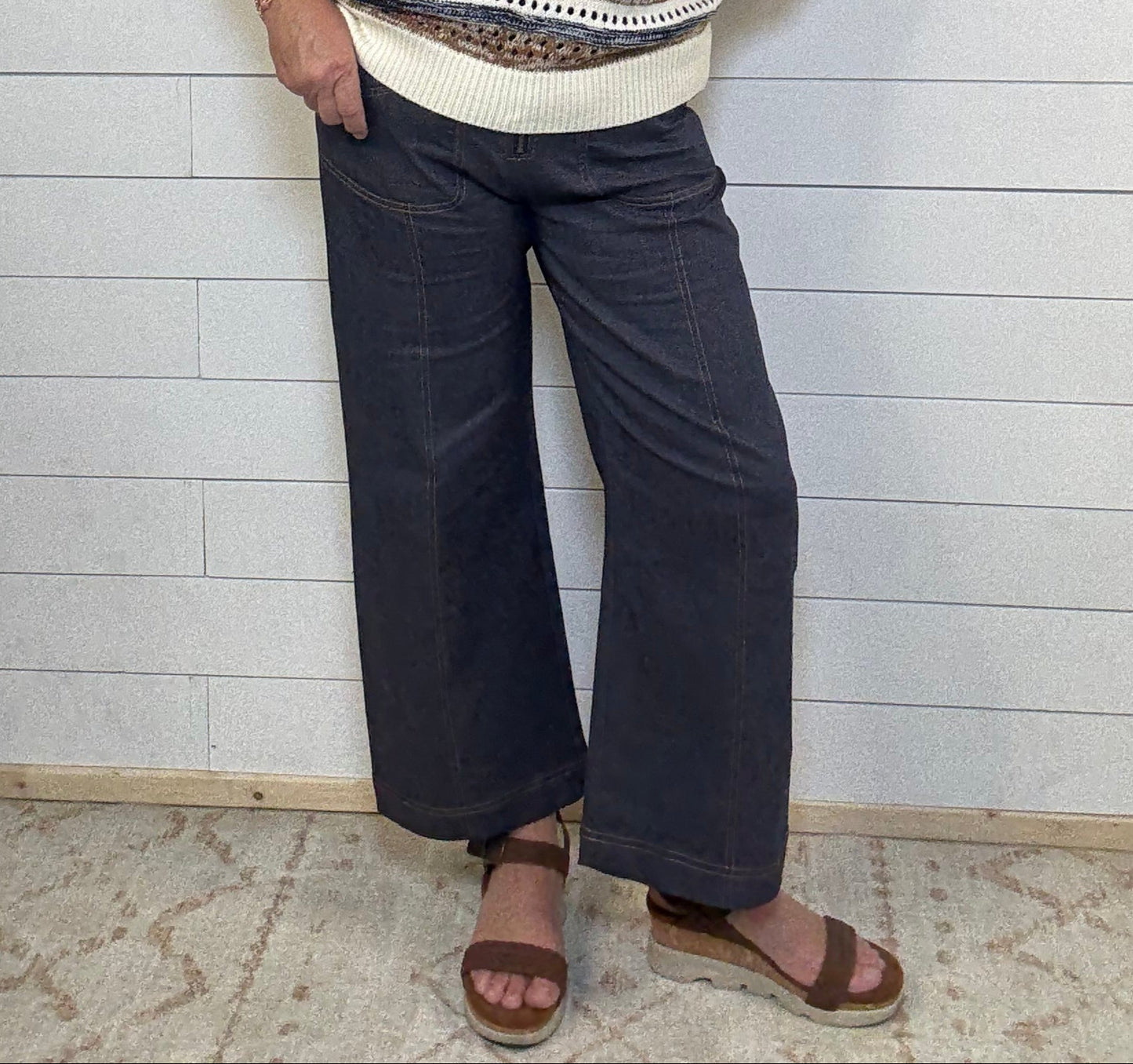 Exposed Zipper Denim