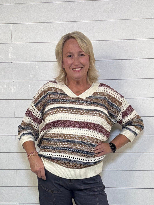 Multi Colored Striped Sweater