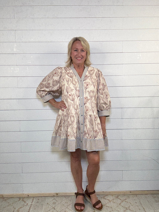 Cream Tulip Dress