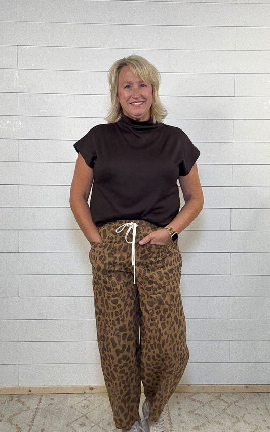 Cheetah Barrel Pants