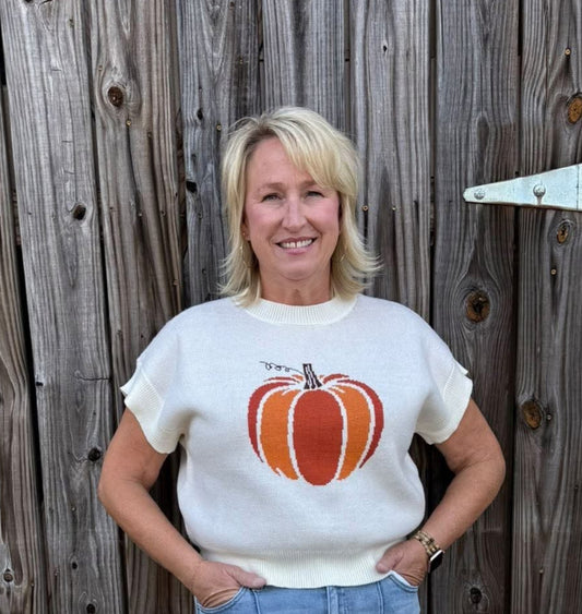 Cropped SS Pumpkin Sweater