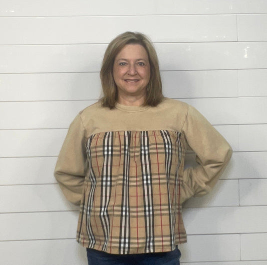 Plaid Sweatshirt Hybrid