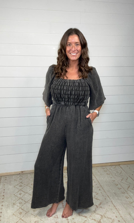 Faded Black Jumpsuit