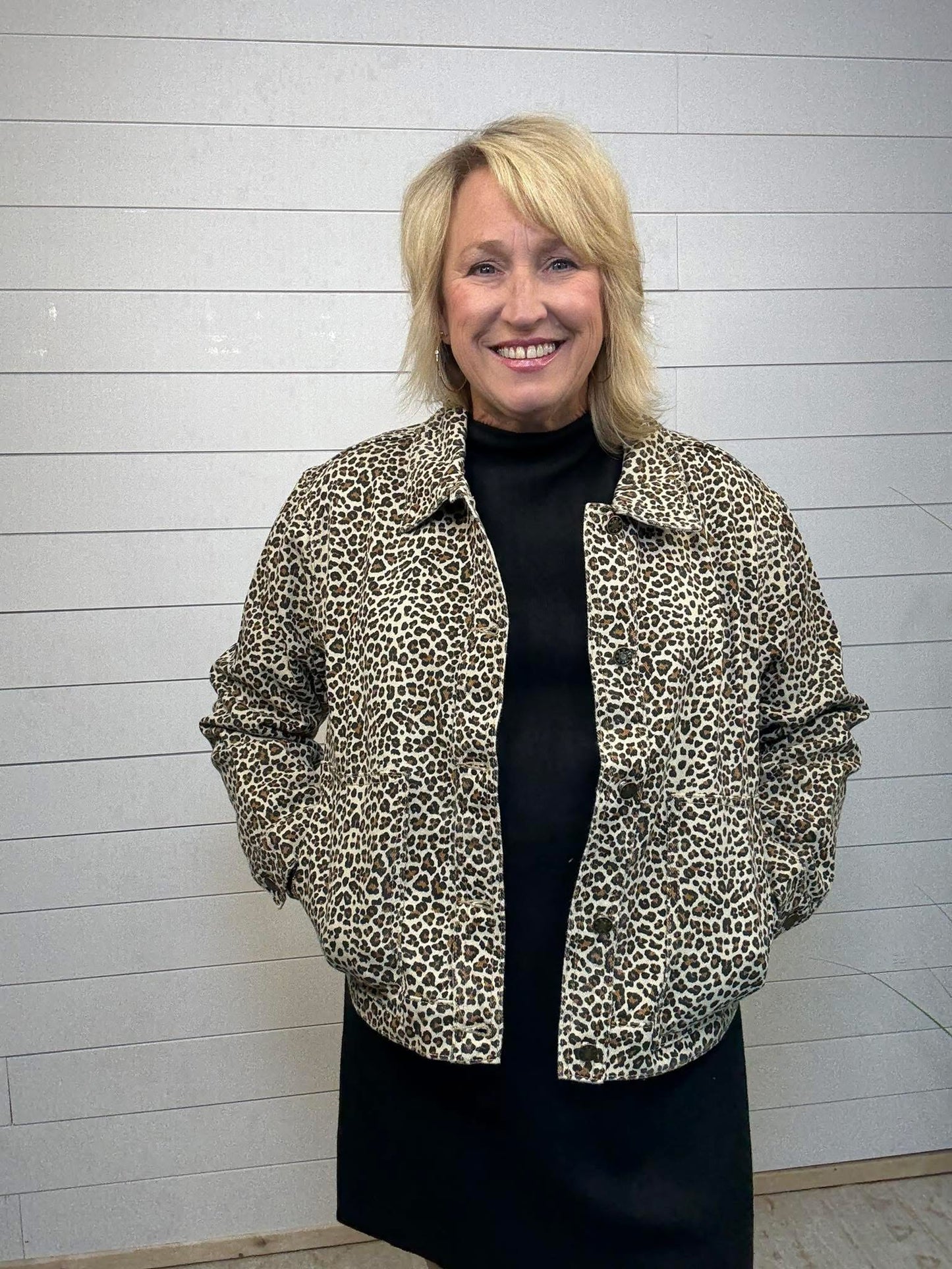 Leopard Denim Jacket