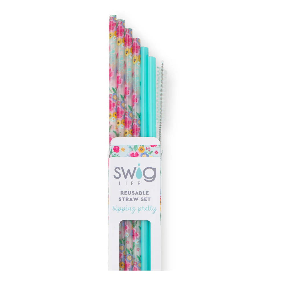 Island Bloom Straws