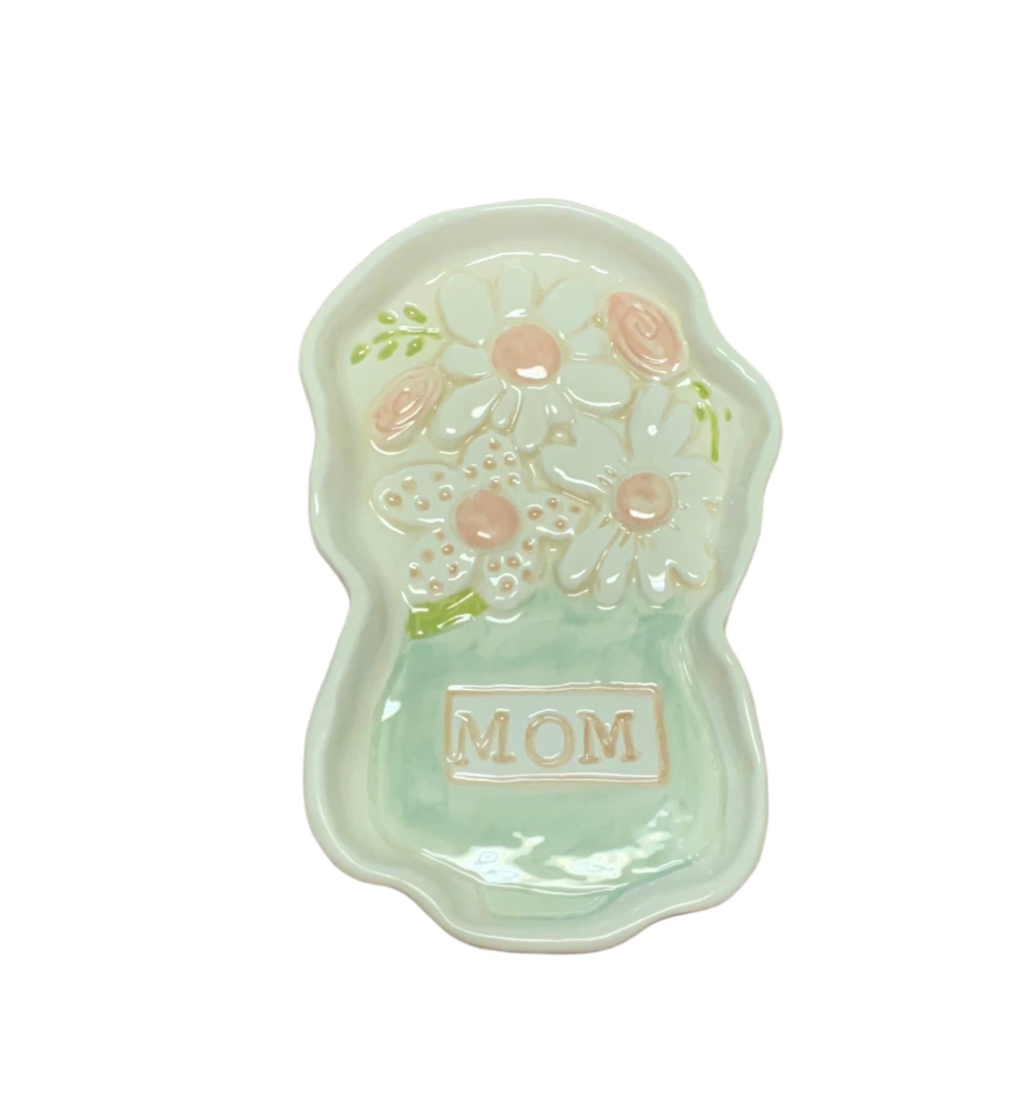 Mom Flower Vase Trinket Tray