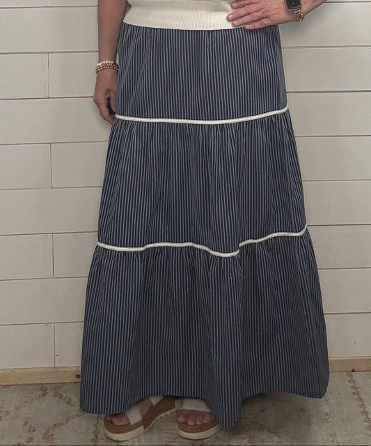 Navy/White Skirt