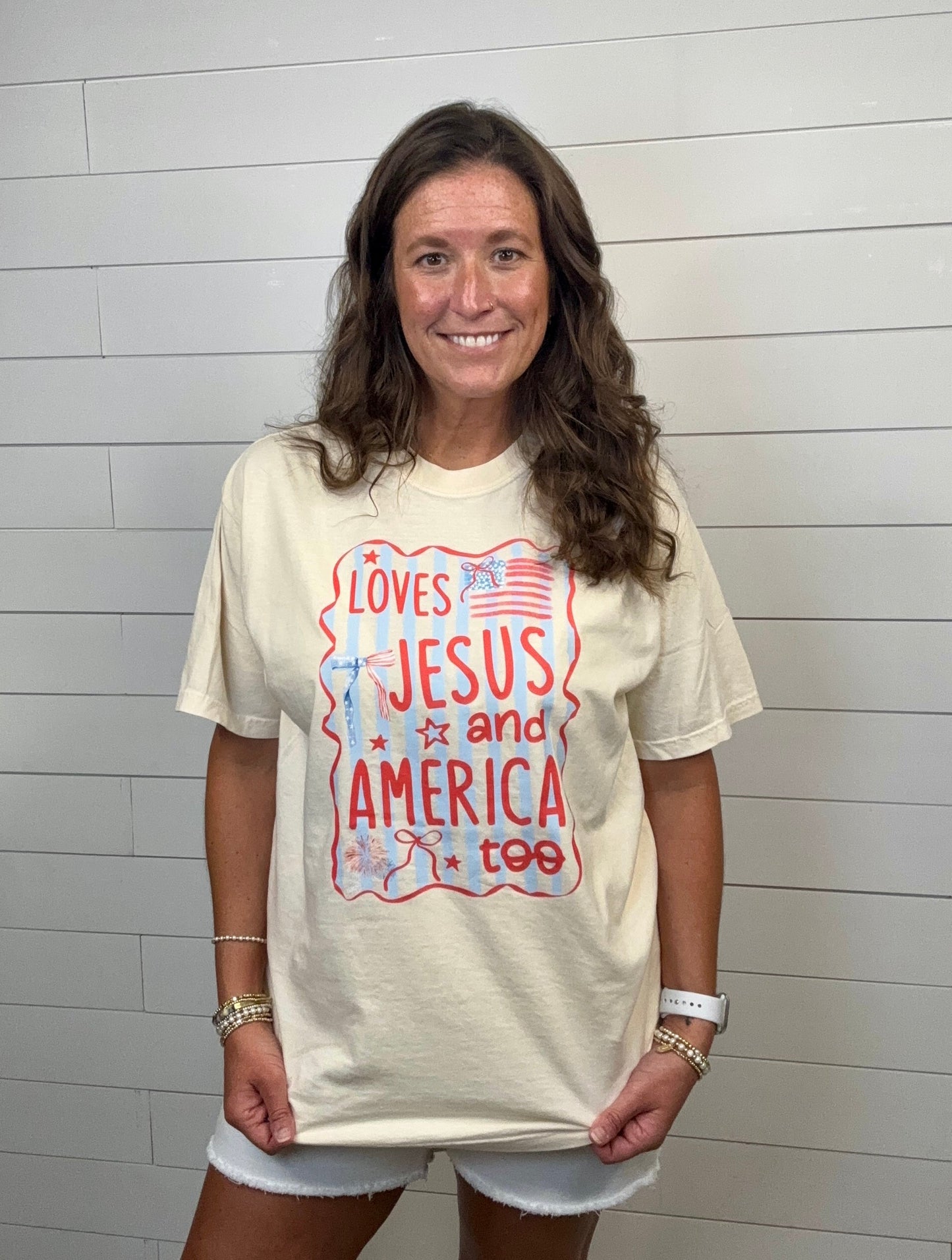 Loves Jesus & America Tee