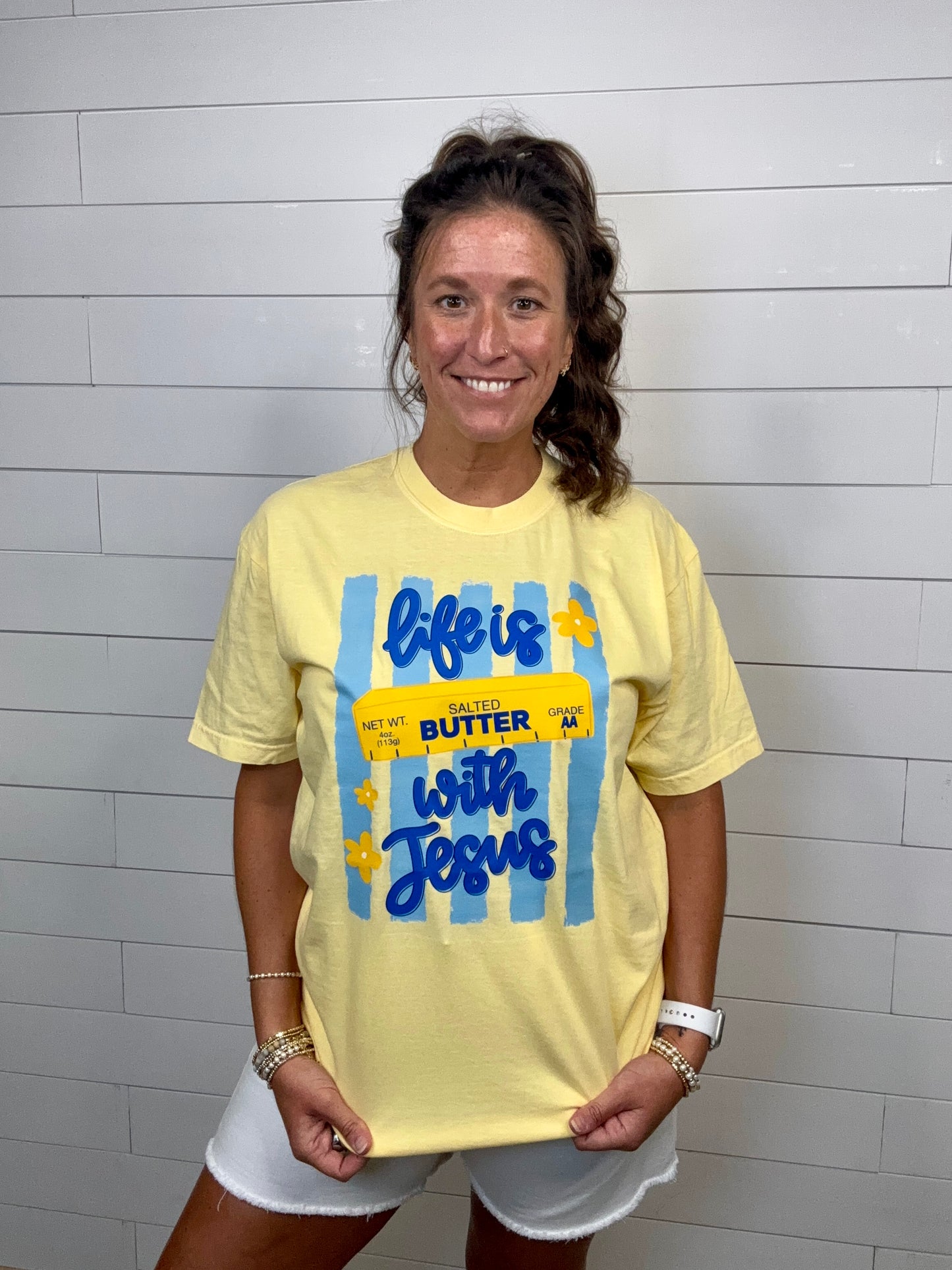 Life Is "Butter" With Jesus Tee