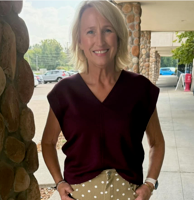 Sleeveless Vneck Top